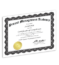 PMP Exam Prep Certificate of Completion